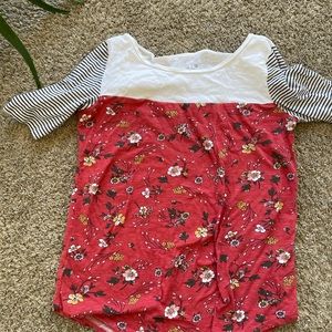 LOFT 3/4 Sleeve Floral T-shirt